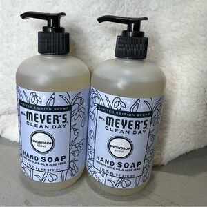 2pk Mrs Meyers Clean Day Liquid Hand Soap SNOWDROP L.E. Seasonal Scent 12.5oz